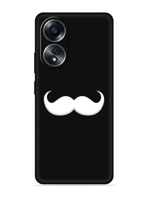 Mustache Vector Embossed Soft Silicone Case for Oppo A78 (4G) Zapvi