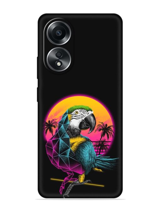 Rad Parrot Embossed Soft Silicone Case for Oppo A78 (4G) Zapvi