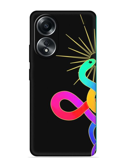 Art Geometric Abstraction Embossed Soft Silicone Case for Oppo A78 (4G)