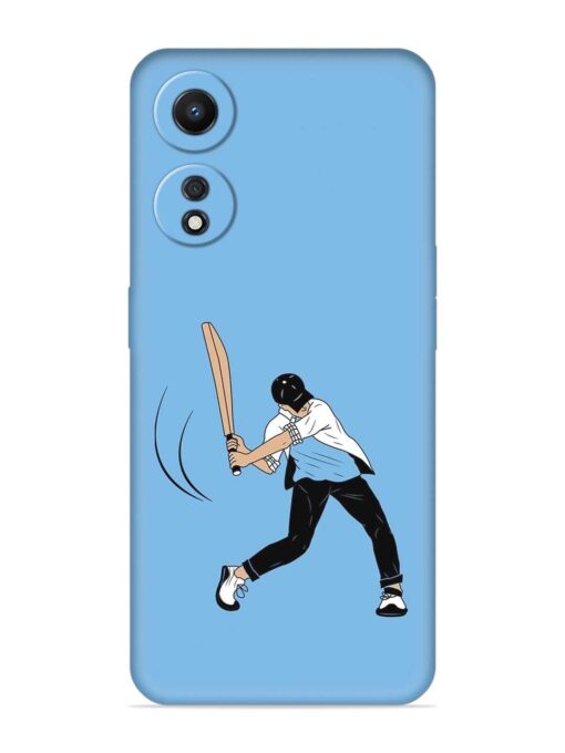 Cricket Gully Boy Embossed Soft Silicone Case for Oppo A78 (5G)