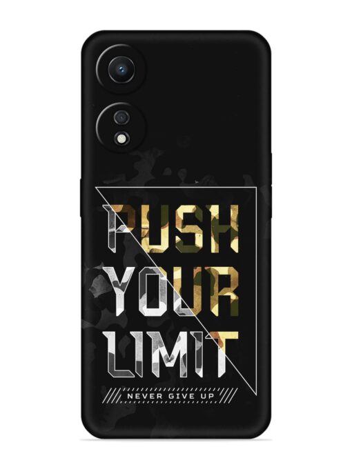 Push Your Limits Embossed Soft Silicone Case for Oppo A78 (5G) Zapvi