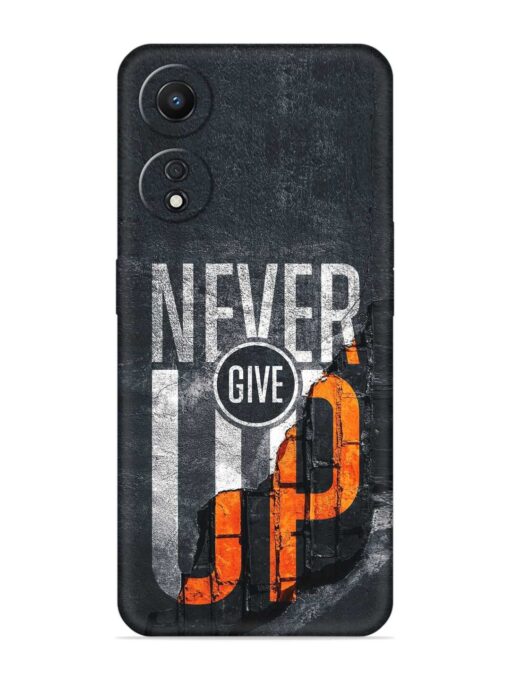 Never Give Up Embossed Soft Silicone Case for Oppo A78 (5G)