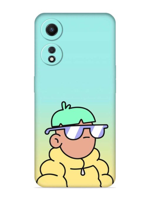 Doodles Cool Character Embossed Soft Silicone Case for Oppo A78 (5G)