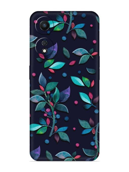 Decorative Watercolor Flower Embossed Soft Silicone Case for Oppo A78 (5G)