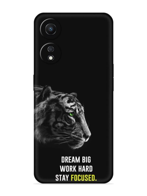 Dream Big Work Hard Embossed Soft Silicone Case for Oppo A78 (5G)