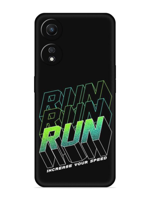 Run Embossed Soft Silicone Case for Oppo A78 (5G) Zapvi