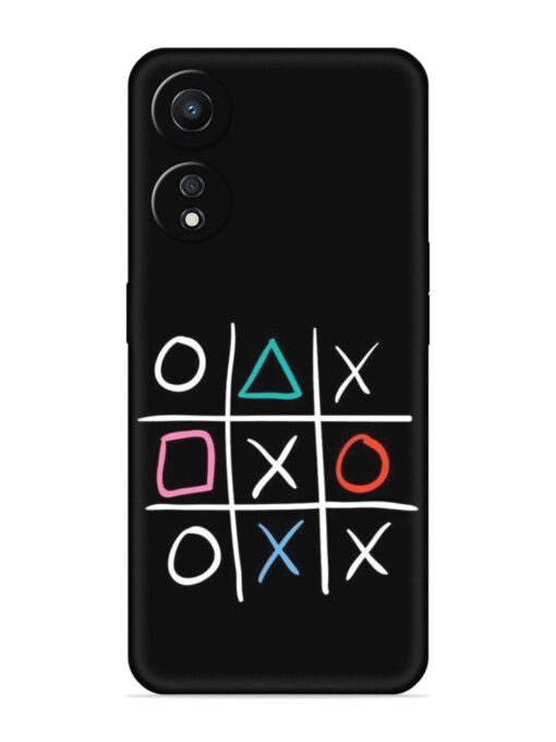 Super Neon Tic-Tac-Toe Embossed Soft Silicone Case for Oppo A78 (5G)