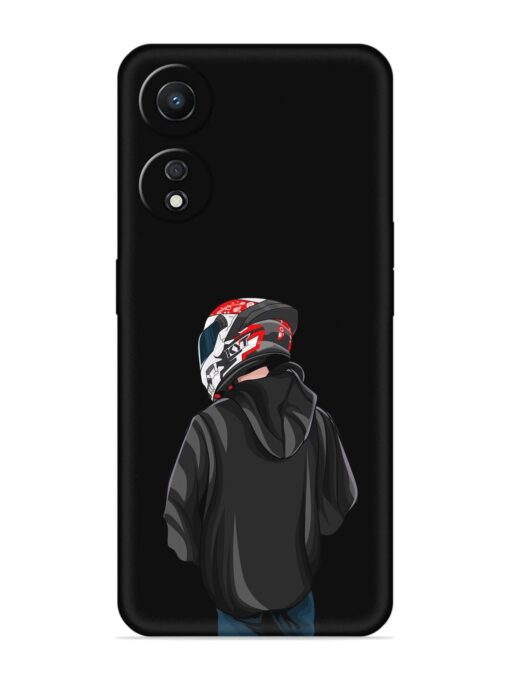 Motorcycle Rider Embossed Soft Silicone Case for Oppo A78 (5G)