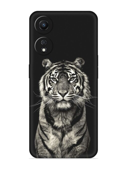 Tiger Art Embossed Soft Silicone Case for Oppo A78 (5G)