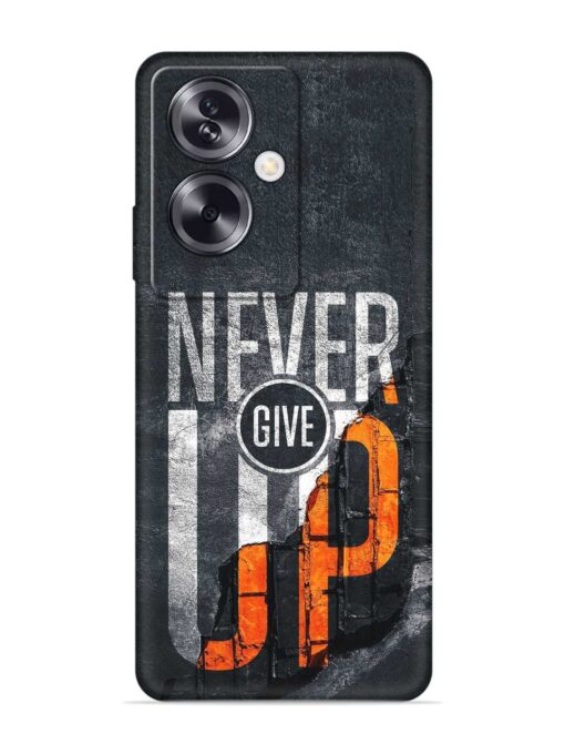 Never Give Up Embossed Soft Silicone Case for Oppo A79 (5G)