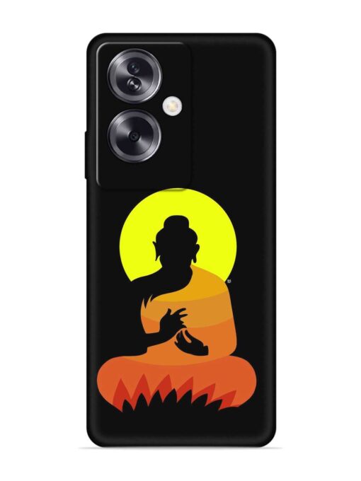 Buddha Art Black Embossed Soft Silicone Case for Oppo A79 (5G)