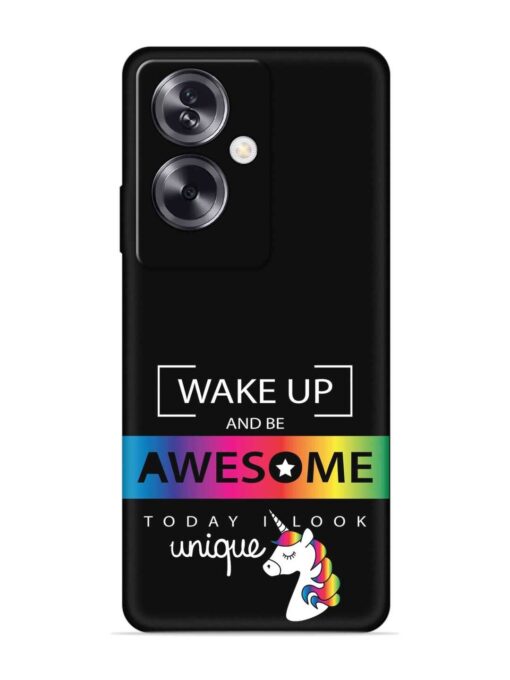 Inspirational Quote Unicorn Embossed Soft Silicone Case for Oppo A79 (5G)