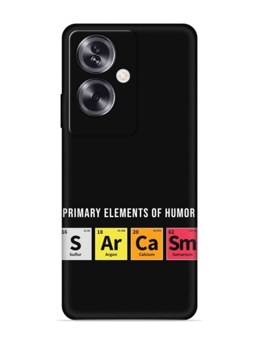 Primary Elements Humor Embossed Soft Silicone Case for Oppo A79 (5G)