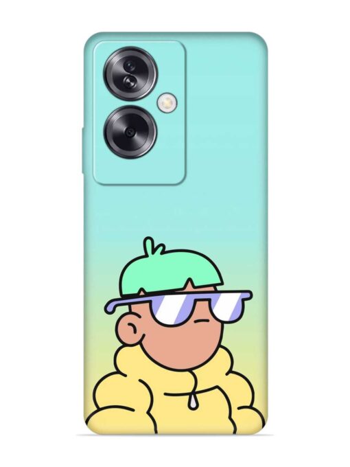 Doodles Cool Character Embossed Soft Silicone Case for Oppo A79 (5G) Zapvi