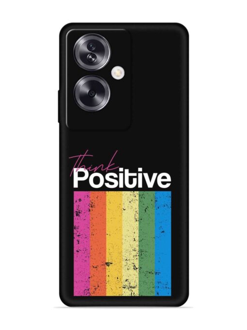 Think Positive Typography Embossed Soft Silicone Case for Oppo A79 (5G) Zapvi