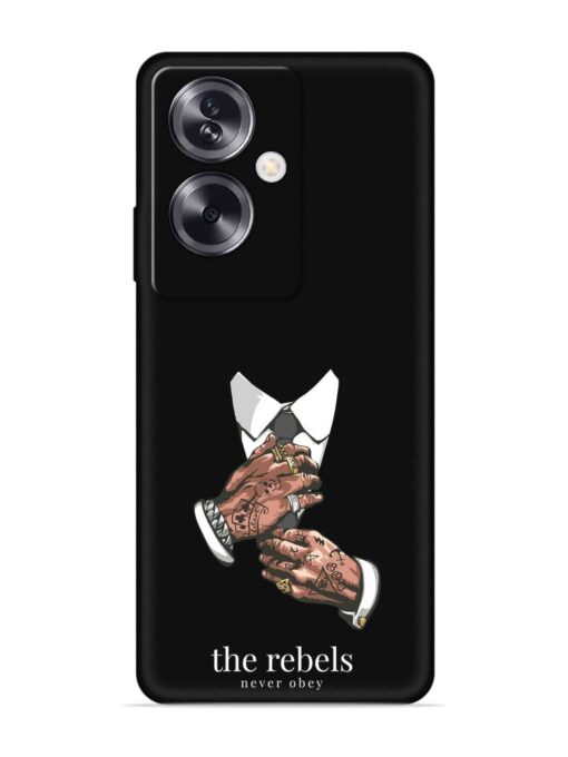 Rebels Slogan Man Embossed Soft Silicone Case for Oppo A79 (5G)