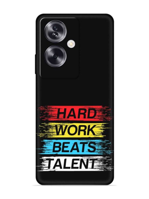 Hard Work Beats Embossed Soft Silicone Case for Oppo A79 (5G)