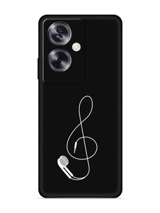 Music Earphone Vector Embossed Soft Silicone Case for Oppo A79 (5G)