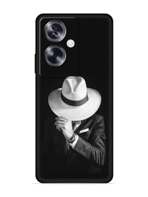 Men Under Hat Embossed Soft Silicone Case for Oppo A79 (5G)