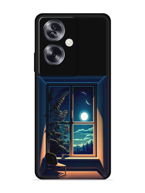 Night View At Window Embossed Soft Silicone Case for Oppo A79 (5G)