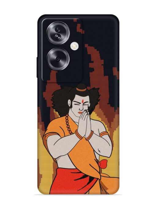 Shree Ram Vector Embossed Soft Silicone Case for Oppo A79 (5G)