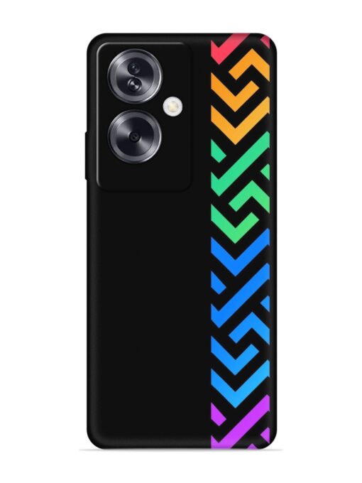 Colorshape Stripes Embossed Soft Silicone Case for Oppo A79 (5G)