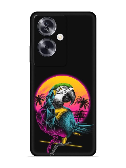 Rad Parrot Embossed Soft Silicone Case for Oppo A79 (5G)