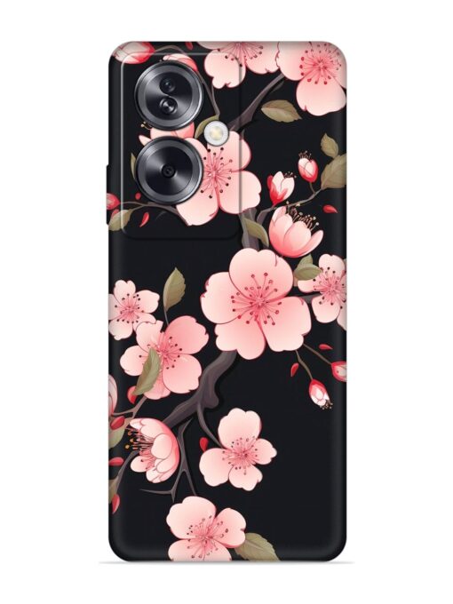 Cherry Blossom Embossed Soft Silicone Case for Oppo A79 (5G) Zapvi