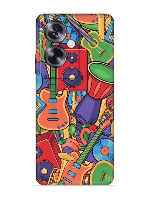 Colorful Music Art Embossed Soft Silicone Case for Oppo A79 (5G) Zapvi