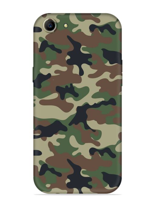 Army Military Camouflage Dark Green Embossed Soft Silicone Case for Oppo A83 Zapvi