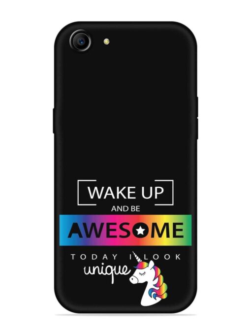 Inspirational Quote Unicorn Embossed Soft Silicone Case for Oppo A83 Zapvi