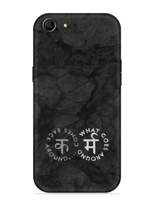 Karma Hindi Word Embossed Soft Silicone Case for Oppo A83 Zapvi