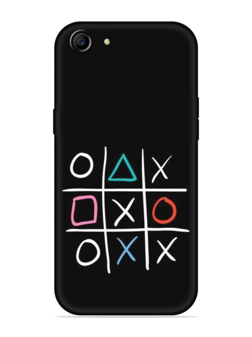 Super Neon Tic-Tac-Toe Embossed Soft Silicone Case for Oppo A83 Zapvi