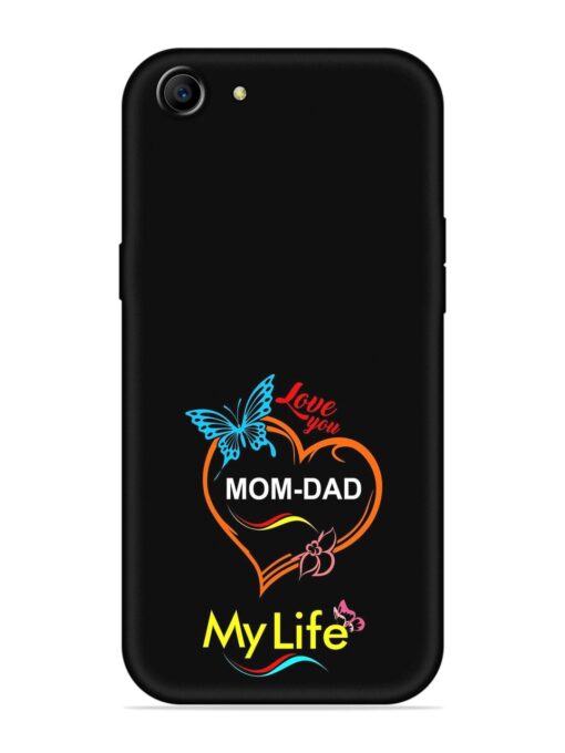 Love You Mom Dad Embossed Soft Silicone Case for Oppo A83