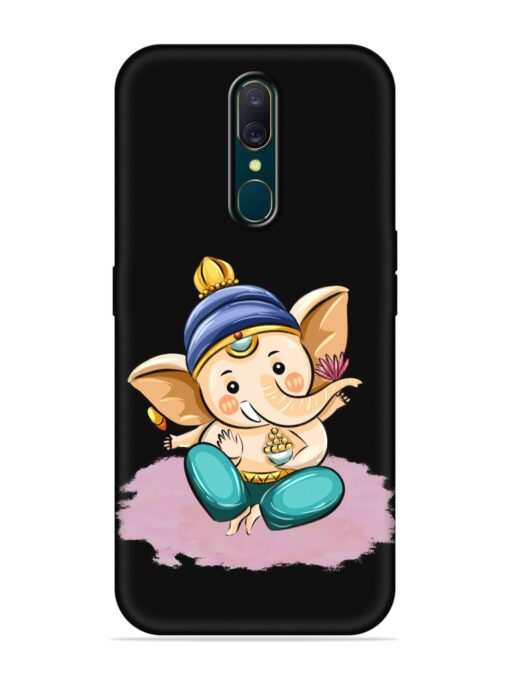 Bal Ganesh Vector Art Embossed Soft Silicone Case for Oppo A9 Zapvi