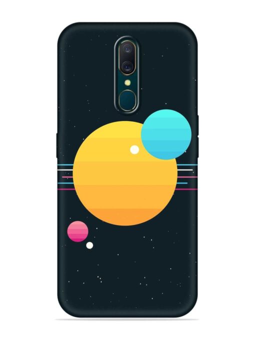 Round Vector Art Embossed Soft Silicone Case for Oppo A9