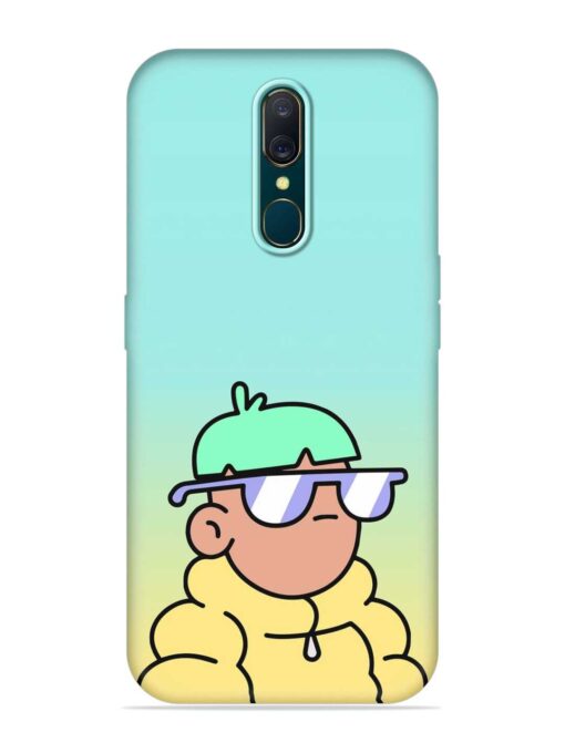 Doodles Cool Character Embossed Soft Silicone Case for Oppo A9 Zapvi