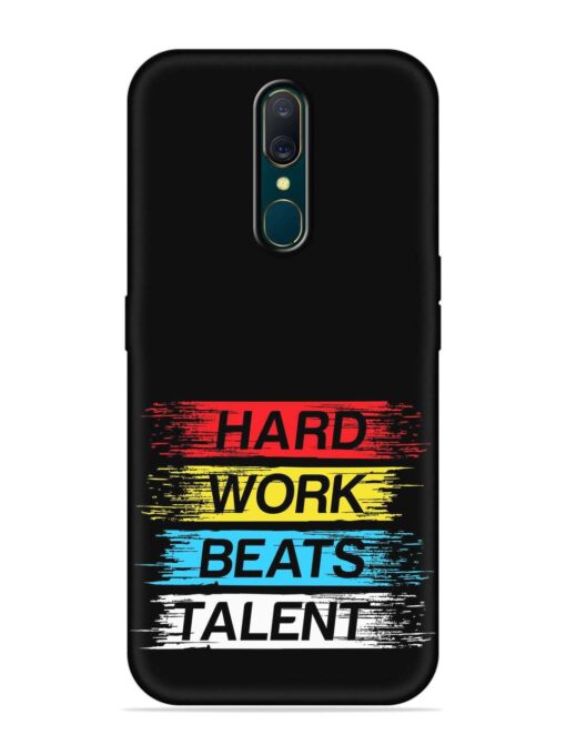 Hard Work Beats Embossed Soft Silicone Case for Oppo A9