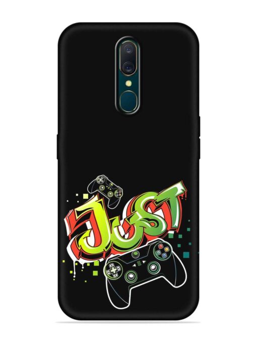 Graffiti Gamepad Illustration Embossed Soft Silicone Case for Oppo A9