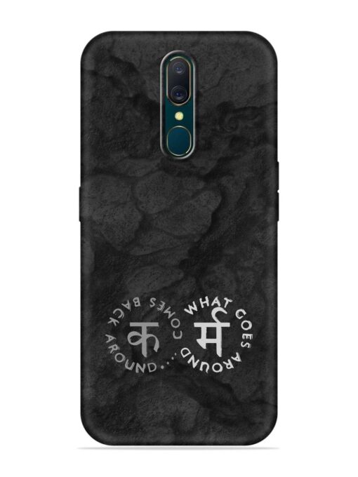 Karma Hindi Word Embossed Soft Silicone Case for Oppo A9 Zapvi