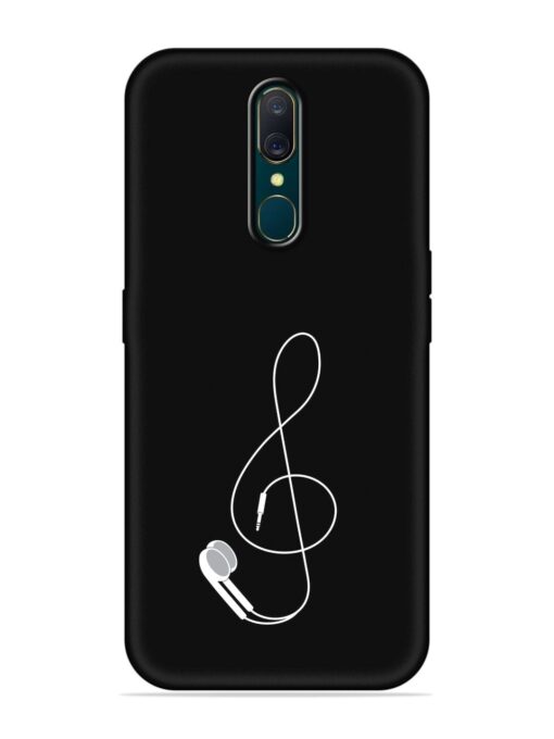 Music Earphone Vector Embossed Soft Silicone Case for Oppo A9 Zapvi