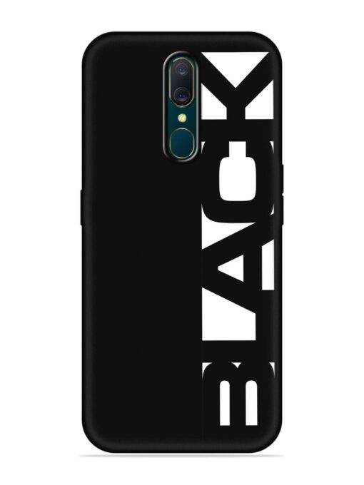 Black Typo Embossed Soft Silicone Case for Oppo A9 Zapvi