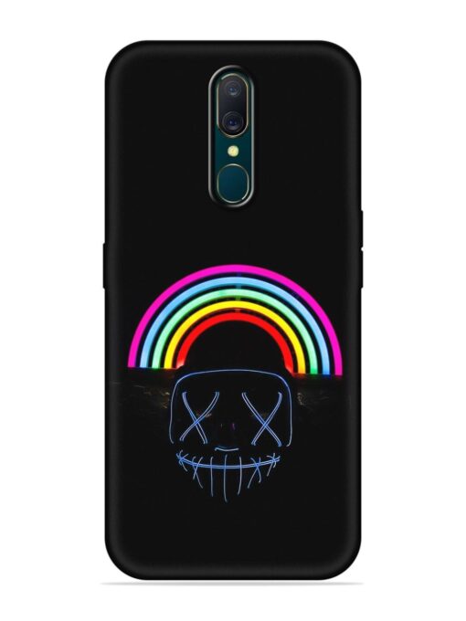 Mask Rainbow Embossed Soft Silicone Case for Oppo A9 Zapvi