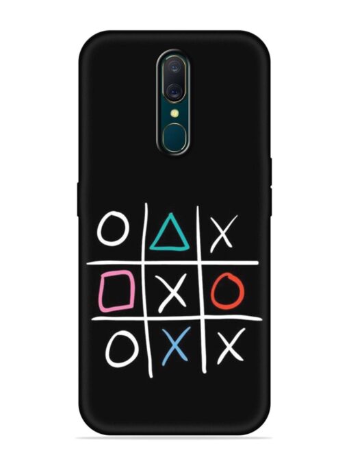 Super Neon Tic-Tac-Toe Embossed Soft Silicone Case for Oppo A9 Zapvi