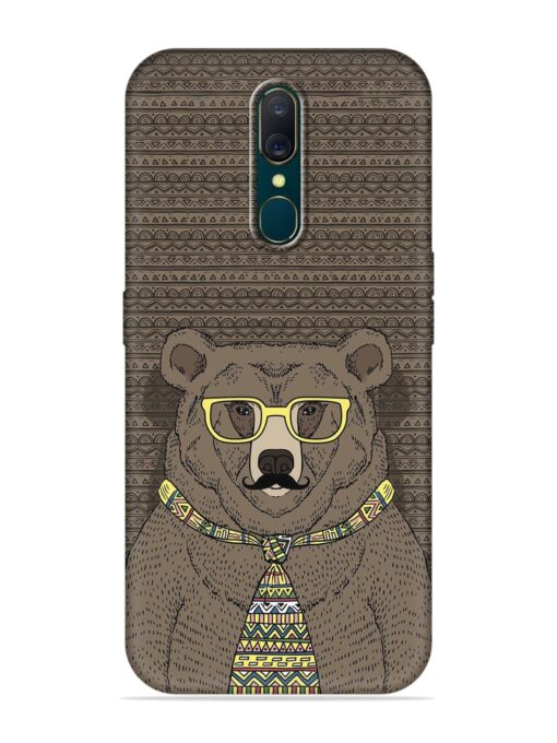 Grizzly Bear Embossed Soft Silicone Case for Oppo A9 Zapvi