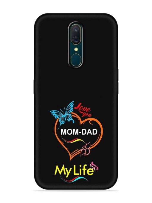 Love You Mom Dad Embossed Soft Silicone Case for Oppo A9 Zapvi