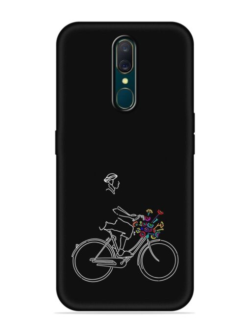 Minimalist Cycle Art Embossed Soft Silicone Case for Oppo A9 Zapvi