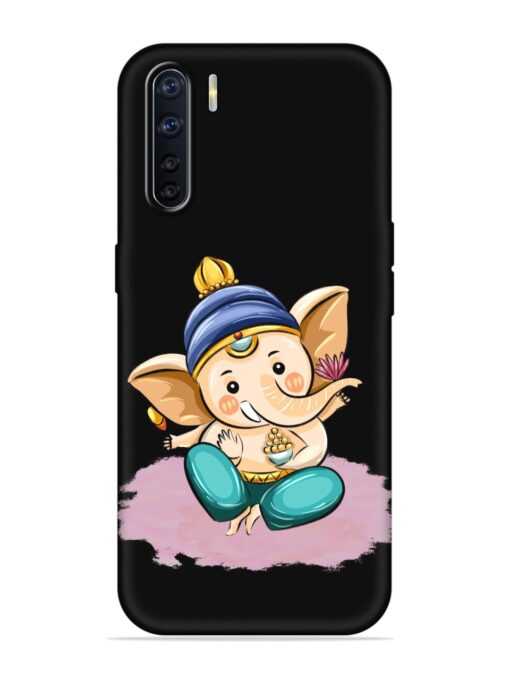 Bal Ganesh Vector Art Embossed Soft Silicone Case for Oppo A91 Zapvi