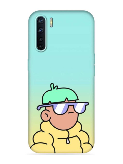 Doodles Cool Character Embossed Soft Silicone Case for Oppo A91 Zapvi