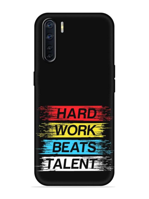 Hard Work Beats Embossed Soft Silicone Case for Oppo A91 Zapvi